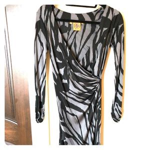 Tory Burch Dress Black & Grey print
